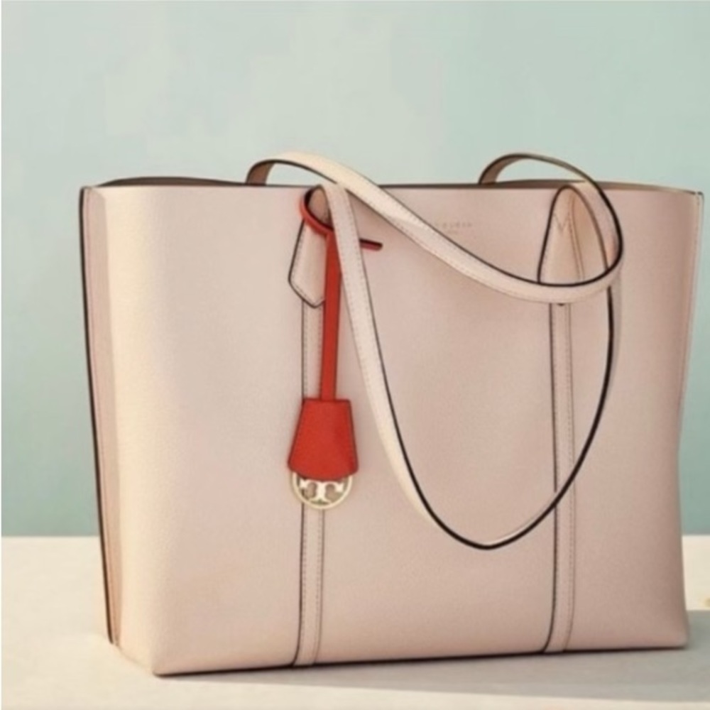 Tory Burch Perry Triple Tote Bag in Shell Pink - Picture 2 of 8